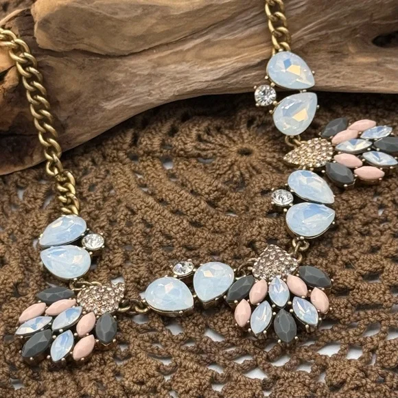 J. Crew Statement Necklace.  Charming Pastel Colors - Picture 3 of 7